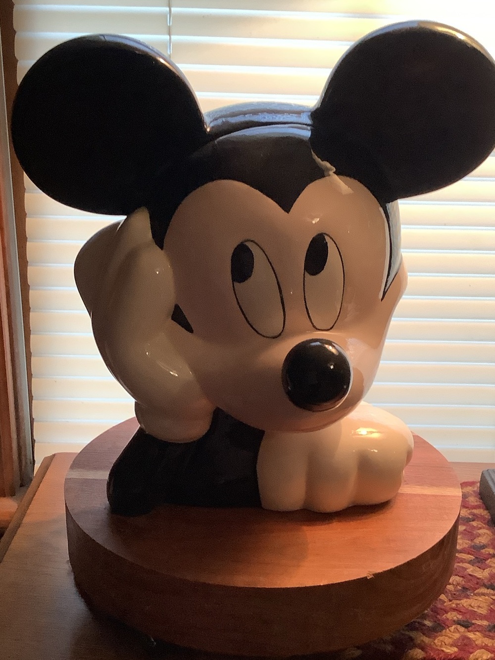 Disney Mickey Mouse Ceramic Cookie Jar - Black and White